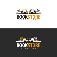 Logo template. Bookstore logo design. 
