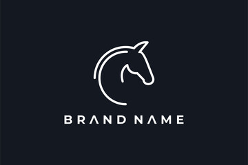 Wall Mural - simple outline horse logo