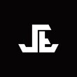 JT Logo monogram with octagon shape style design template