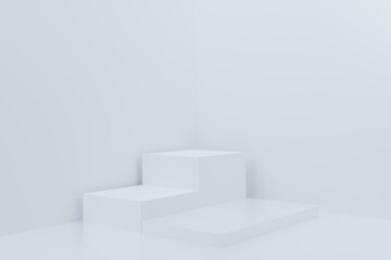 Wall Mural - abstract futuristic empty floor and room sci-fi corridor with light for showcase,room,interior,displ