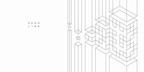Abstract geometric technological background. Vector creative design.