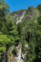 Wall Mural - Landscape between Bellwald and Aspi-Titter suspension bridge