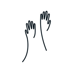 Wall Mural - High five icon simple illustration