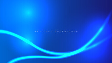 Wall Mural - abstract neon blue background with light line