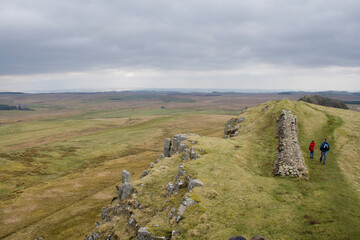 Wall Mural - Hadrian's Wall at Walltown Crags in Northumberland, UK