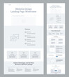 © Gooder - Website design template. Modern wireframe landing page for development. Flat one page site. UI UX elements.