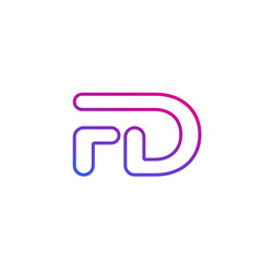 Poster - FD logo, letters in line design