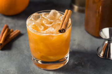 Wall Mural - Boozy Refreshing Pumpkin Spice Bourbon Smash