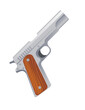 Modern handgun pistol Colt 1911 vector illustration on white background