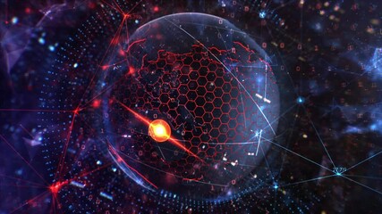 Wall Mural - ARTIFICIAL INTELLIGENCE ABSTRACT MOTION BACKGROUND