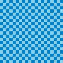 Two Color Checkerboard. Blue And Sky Blue Colors Of Checkerboard. Chessboard, Checkerboard Texture. Squares Pattern. Background.