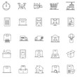 © Abhishek - Outline logistics vector elements collection set