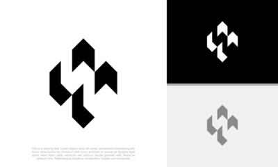 Wall Mural - initials z. n logo design. initial letter logo. innovative high tech logo template.
