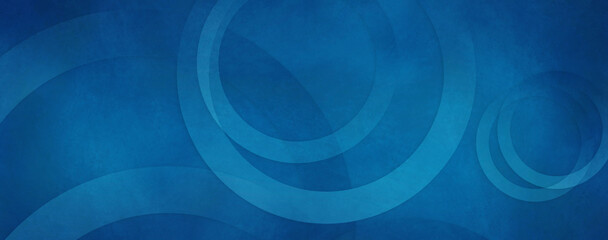 Wall Mural - Abstract blue geometric circle background. Watercolor geometry texture. Blue abstract background with geometric circles in overlapping pattern in modern design with old texture and gradient 