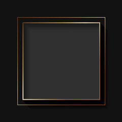 Wall Mural - blank square black abstract frame vector