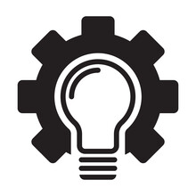 Methodology Icon Vector Development Concept Gear And Bulb Sign For Graphic Design, Logo, Website, Social Media, Mobile App, UI Illustration