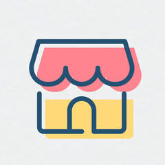 Sticker - Shop icon online vector store symbol