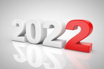 Aufkleber - New Year 2022 3d Sign. 3d Rendering