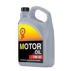 Aufkleber - Automobile Motor Oil Plastic Canister. 3d Rendering