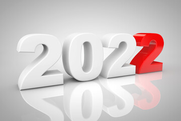 Aufkleber - New Year 2022 3d Sign. 3d Rendering