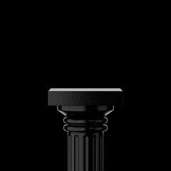 Aufkleber - Black Stone Classic Greek Column. 3d Rendering