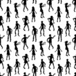 © ARTvektor - seamless pattern with zombie silhouettes