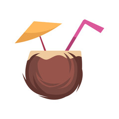 Poster - Coconut Cocktail Icon