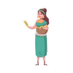 Sticker - Cartoon Maya Woman