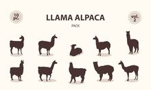 Llama And Alpaca Silhouette Pack Vol. 2