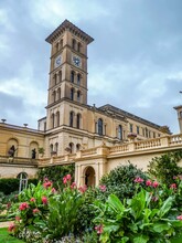 View Of The Clock Tower At Osborne House The Beautiful Gardens And Palatial Holiday Home In Cowes On The Isle Of Wight Hampshire England Built For Queen Victoria And Prince Albert