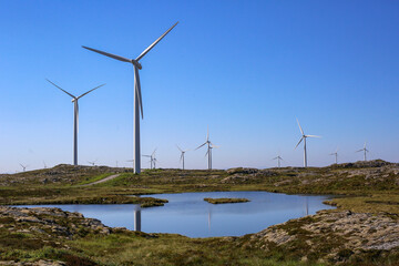 Canvas Print - Smoela wind park, Norway