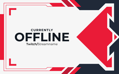 Wall Mural - Twitch Stream Offline Banner or Screen for Streamers vector template