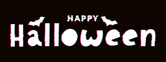 Poster - Happy Halloween Text Banner Lettering Holiday Special offer Shop Now