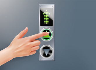 Wall Mural - Elevator Dashboard Illustration