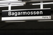 Bagarmossen metro station name sign