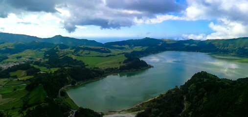 Canvas Print - Detail of typical landscape in the Azores archipelago, Portugal