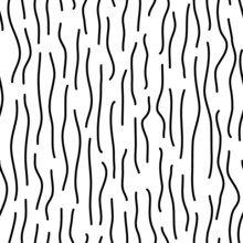 Sketched Organic, Natural, Wooden Seamless Pattern. Minimalist Tree Bark Design Background. Freehand Irregular Vertical Dash Lines Print. Modern Simple Minimal Ornament.