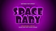 © EkaRangga - Space baby editable text effect in modern 3d style