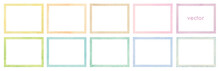 Vector Colorful Painting Rectangle Frame Set