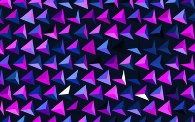 Dark Pink, Blue vector backdrop with lines, triangles.