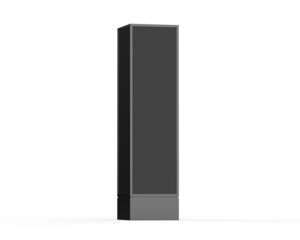Wall Mural - LED city light stand mock up template, acrylic information show electronic display floor stand for branding, 3d illustration
