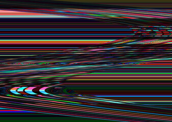 Wall Mural - glitch psychedelic background old tv screen error digital pixel noise abstract design photo glitch t