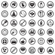 © andrej - Baby Icons. Black Flat Design In Circle. Vector Illustration.