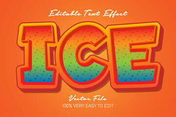 Poster - colorful ice cream text effect