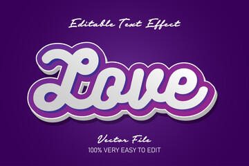 Wall Mural - purple love text effect