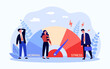© Bro Vector - Stress meter measuring level of burnout for employees. Tiny tired business people in crisis flat vector illustration. Overload stressful emotions concept for banner, website design or landing web page