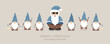 cool santa claus and his helper gnome christmas cartoon