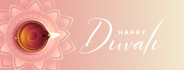 Canvas Print - decorative happy diwali beautiful banner design