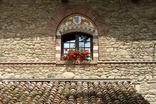 Historic Village Of Grazzano Visconti, Piacenza, In Medieval Style