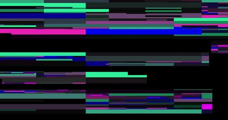 Wall Mural - glitch noise distortion of broken video image background, vhs effect, glitch digital color pixel noi